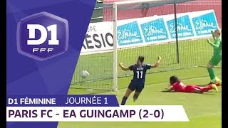 J1  Paris FC  EA Guingamp 20  D1 Féminine [upl. by Rasmussen]