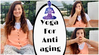 With Facial Exercises Try these 6 Yoga Asanas For Anti ageing and glowing Skin  Rachna Jintaa [upl. by Lenni675]