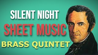 SILENT NIGHT  SHEET MUSIC  BRASS QUINTET [upl. by Lepine]