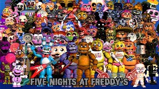 Five Nights at Freddys 1 2 3 4 5 6 ALL Offices and JUMPSCARES FNAF [upl. by Aduh]