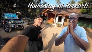 Pleasant home stay at taramati niwas tarkarli devbag beach  mumbai to goa road trip on thar [upl. by Susanne]