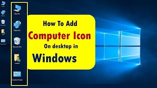 How To Show Icon On Desktop in windows 10 11 This Pc My computer Desktop Icons missing [upl. by Ferino562]