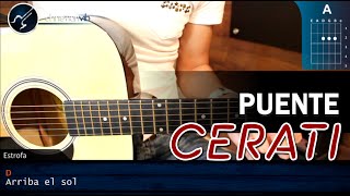 Como tocar Puente de GUSTAVO CERATI en Guitarra HD Tutorial COMPLETO [upl. by Myles349]