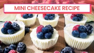 Easy Mini Cheesecake Recipe  How to Make Mini Cheesecakes  By Ross Kitchen Recipes [upl. by Omixam658]