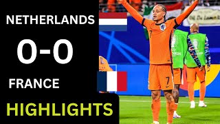 Netherlands 00 France  HIGHLIGHTS  UEFA Euro 2024 [upl. by Billie927]