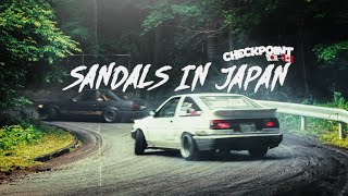 AE86 Drifting at Gunsai Touge  Sandals in Japan 4K [upl. by Ahsiet]