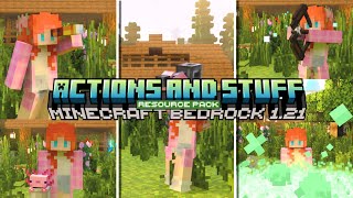 THE BEST Minecraft PEBedrock animations resource pack for 121💨Actions and Stuff ★⁺˖ ⸝⸝ [upl. by Mellman275]