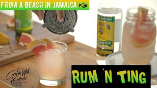 RUM N TING COCKTAIL  From A Beach In Jamaica [upl. by Vida]