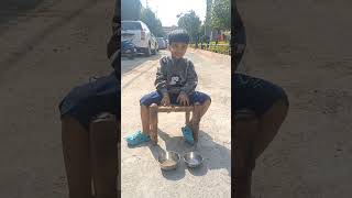 Birds k liye khana lekar bethe hain janab🥰shortssubscribe [upl. by Eugenius494]