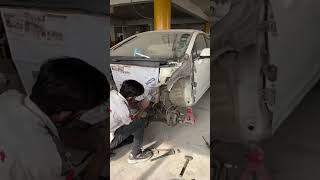 Honda civic rebirth restoration start after accident ￼shorts honda automobile hondacivic [upl. by Anilec]