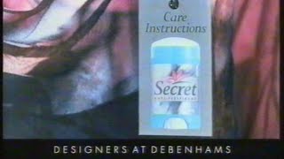 Debenhams advert promoting Secret  Broadcast 2nd November 1999 Channel 4 UK [upl. by Nylle855]