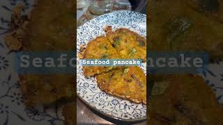 Haemul pajeon seafood pancake sa Korean restaurant travel ofw 한국음식 [upl. by Tonnie936]