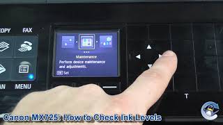 Canon Pixma MX725 How to Check Ink Cartridge Level Estimates [upl. by Ailimac]