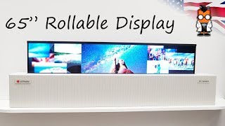 65quot Rollable TV by LG Display Demo at CES 2018 [upl. by Imot]