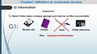 Chapitre 1 Définitions et vocabulaire de base TC [upl. by Ahsirpac68]