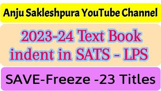 202324 Textbook indent entry in SATS [upl. by Theressa]