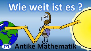 Antike Mathematik 3  Aristarchos Berechnung zum Abstand der Sonne [upl. by Aicirtan]