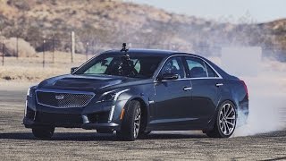 2016 Cadillac CTSV  Track One Take [upl. by Anawad]