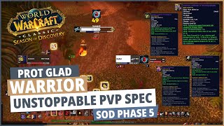 Prot Glad Warrior  UNSTOPPABLE PVP SPEC  Wow SoD Phase 5 [upl. by Durward]