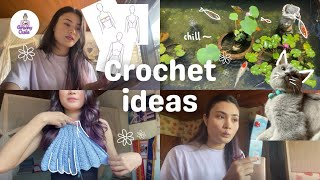 Sharing my crochet design ideas  crochet vlog💜 [upl. by Nyletac]