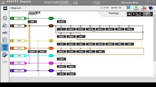 Mercedes Control Unit Topology Identifying in Xentry for Vediamo or DTS Monaco [upl. by Bonis503]