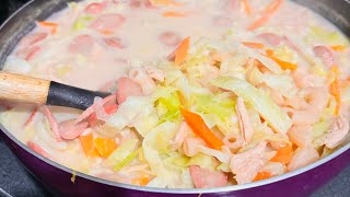 How to cook Sopas  Filipino Dish trending [upl. by Anerev]