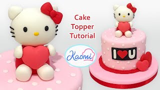 HELLO KITTY ❤ para tortas PASO a PASO  Kaomi Tutoriales [upl. by Caswell]