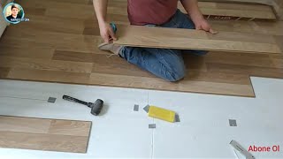 laminant parke nasıl döşenirdetaylı basit yöntemHow to lay laminate flooring [upl. by Aidin841]