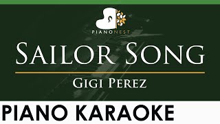 Gigi Perez  Sailor Song  LOWER Key Piano Karaoke Instrumental [upl. by Miun398]