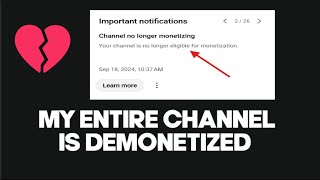 Youtube Demonetized My Channel💔 [upl. by Eugatnom]