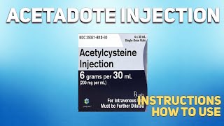 Acetadote injection acetylcysteine how to use How and when to take it Who cant take [upl. by Akirdnuhs]