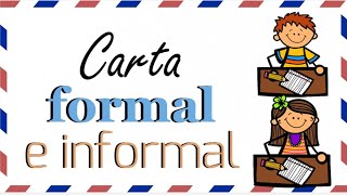 Carta Formal e Informal Características y estructura [upl. by Aninat534]