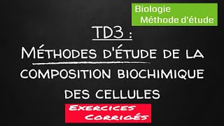 Biologie  TD de Méthodes d’étude de la composition biochimique des cellules [upl. by Airdnala557]