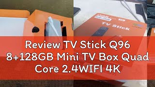 Review TV Stick Q96 8128GB Mini TV Box Quad Core 24WIFI 4K HD AllWinner H313 Chip Android 100 Sm [upl. by Eiliak217]