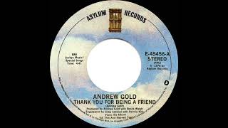 1978 HITS ARCHIVE Thank You For Being A Friend  Andrew Gold stereo 45 [upl. by Ecienaj]