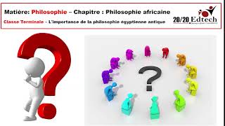 Limportance de la philosophie égyptienne antique [upl. by Ylrebmic]