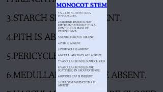 Dicot and monocot stem neet2025 neet2026 neetbiology anatomy class11 biology [upl. by Aikit591]