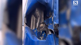 Salinas police say 4th of July firework show level firework puts hole in semitruck [upl. by Austin857]