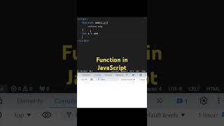 Function in JavaScript shorts education programming knowledge [upl. by Werdnaed]