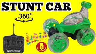 RC Stunt Car Unboxing 360 ° Rotate  Musical  Full Review 😆 [upl. by Ario]