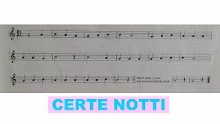 Certe Notti  base per strumenti didattici  instrumental [upl. by Nossah]