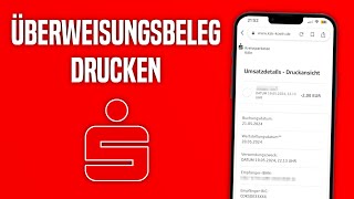 Sparkasse Überweisung drucken  Überweisungsbeleg Sparkasse [upl. by Suilenroc400]