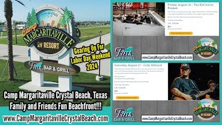 Camp Margaritaville  Crystal Beach Texas Family Fun Beachfront [upl. by Enoid]