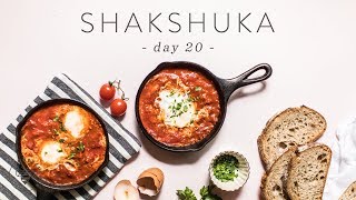 Quick amp Healthy SHAKSHUKA  Eggs in Tomato Sauce Recipe 🐝 DAY 20  HONEYSUCKLE [upl. by Suirtemid291]