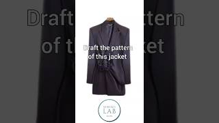 draft the pattern of this jacket patternmaking sewing sewingtutorial sewinglabmilanoeasysew [upl. by Aynos]