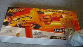 Nerf stampede ECS unboxing and review 9910 gun [upl. by Nalloh806]