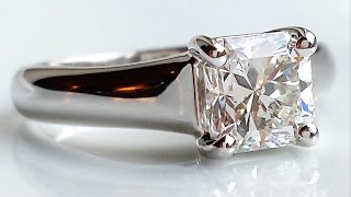 Tiffany amp Co 092ct Lucida Diamond amp Platinum Engagement Ring For Sale [upl. by Eustasius]