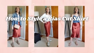 HOW TO STYLE A BIAS CUT SKIRT  Fashion over 50  Tackling the Trend [upl. by Richmond]