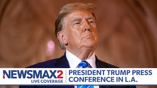 LIVE President Donald Trump Press Conference in Los Angeles  NEWSMAX2 [upl. by Mccully]