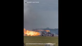 Shockwave Jet Truck crashes at Air Show driver killed [upl. by Naicad]